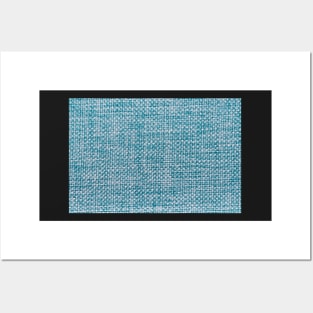 Blue fabric texture Posters and Art